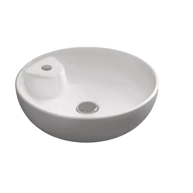 Round Countertop Sink - With Faucet Hole